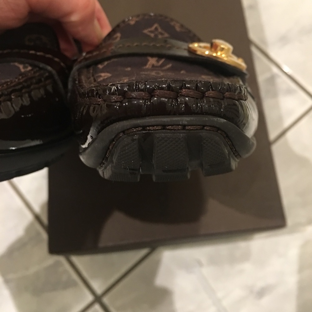 Louis Vuitton Loafers Mini Lin Monogram Ebene - Picture 9 of 9
